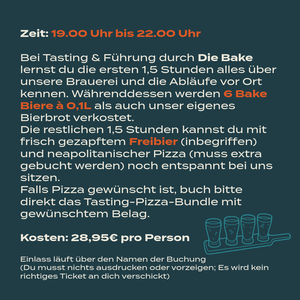 Tasting 15.08. (Abend) - Die Bake Braumanufaktur KG