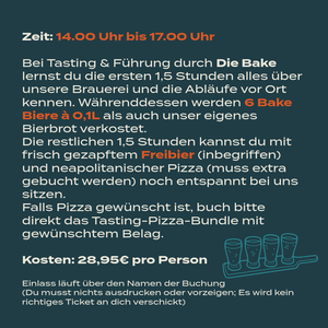Tasting 15.08. (Nachmittag) - Die Bake Braumanufaktur KG
